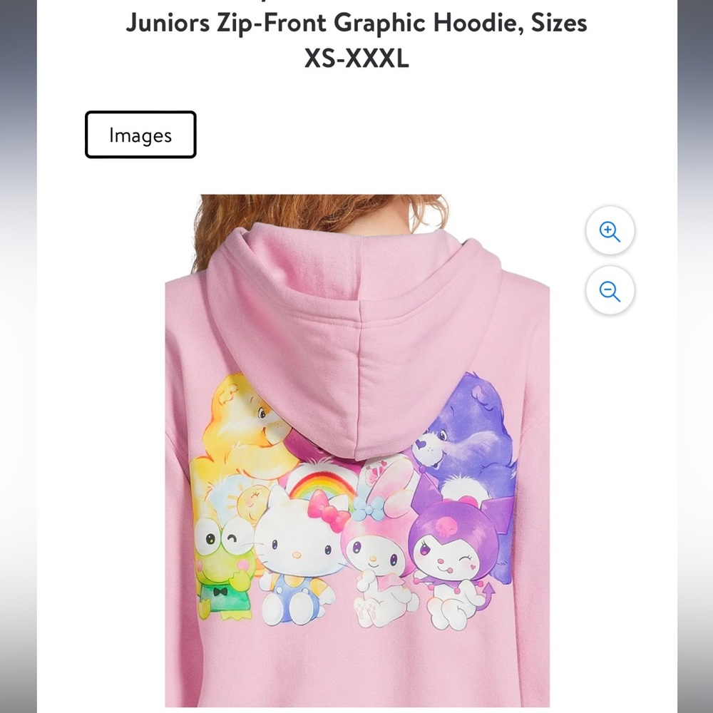 Hello Kitty and Friends x Care Bears Juniors Graphic Hoodie